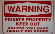 Warning. Private property.