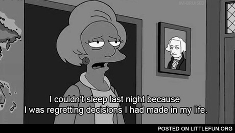 I couldn't sleep last night