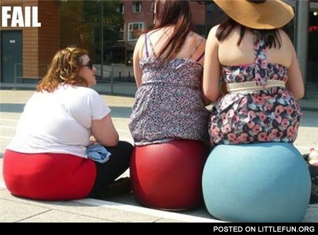 I thought it was a chair. Damn girl, you need a diet!