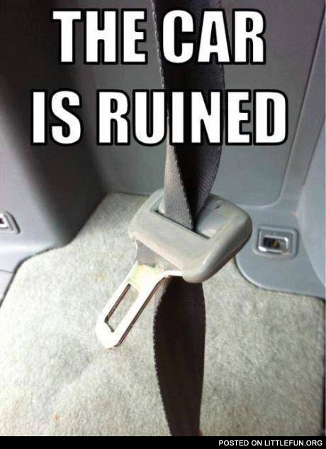 The car is ruined