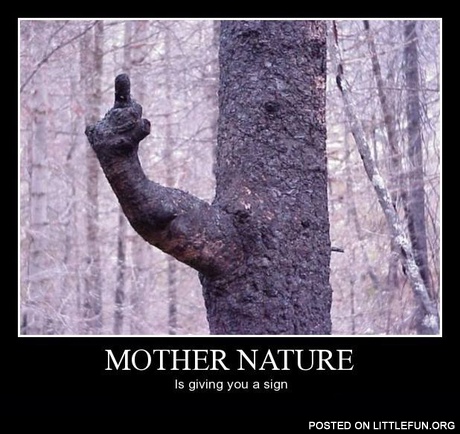 Mother Nature is giving you a sign