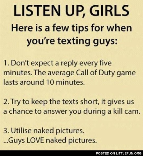 Listen up, girls