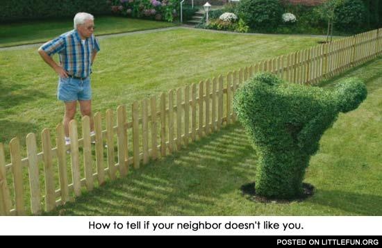 How to tell if your neighbor doesn't like you