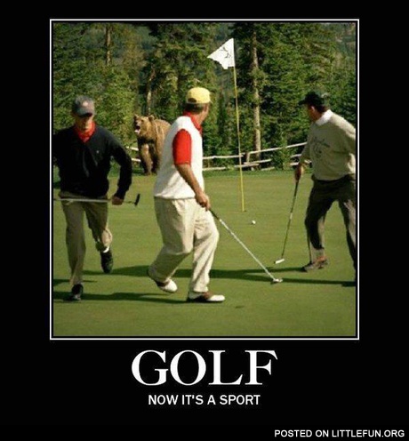 Golf, now it's a sport