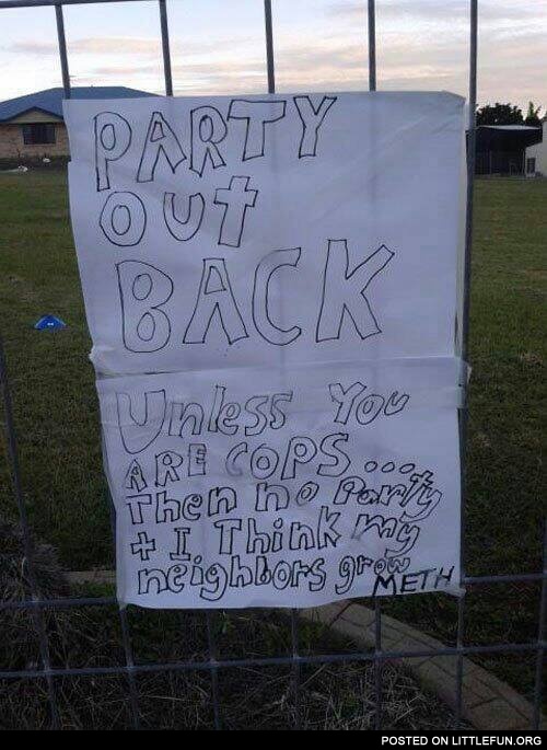 Party out back