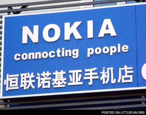 Nokia, connocting poopie