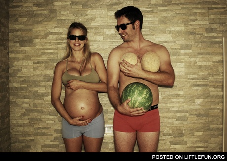 With pregnant wife