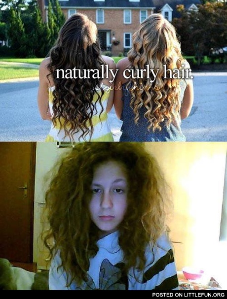 Naturally curly hair