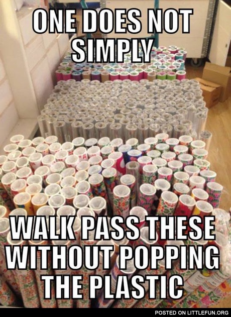 Popping the plastic