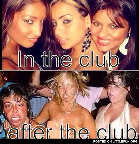 In the club vs. After the club