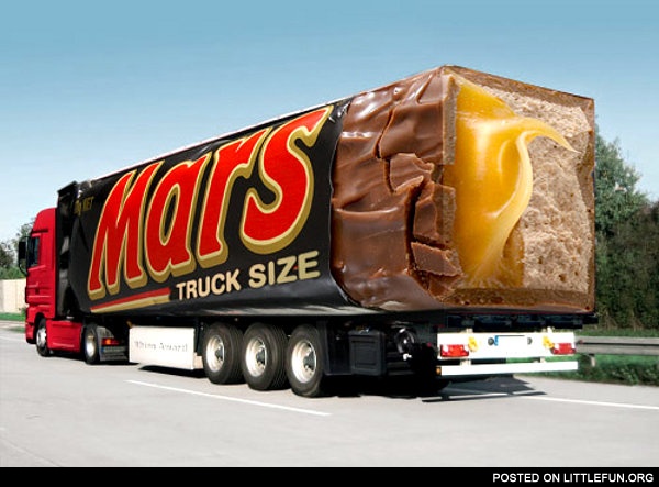 Mars bar truck size