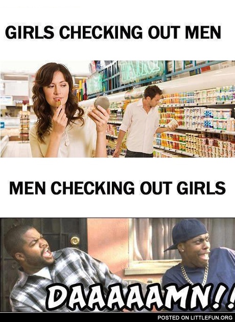 How girls checking out men