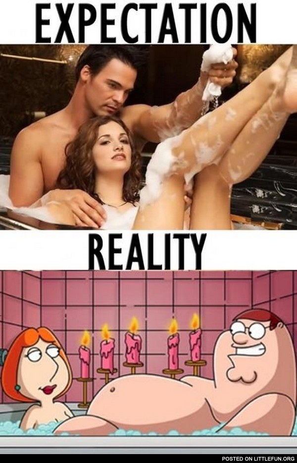 Bathing. Expectation vs. Reality.