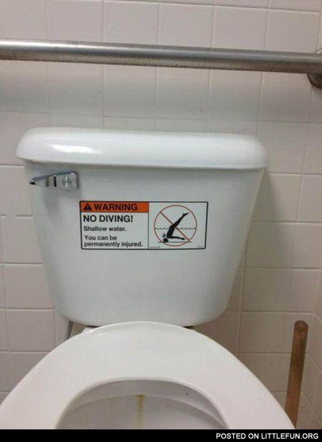 No diving