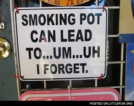 Smoking pot can lead