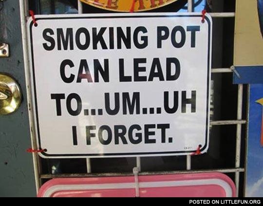 Smoking pot can lead