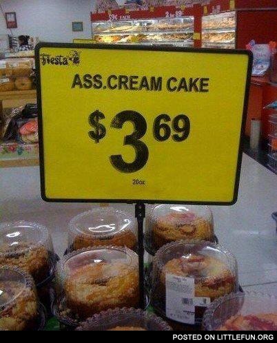 Ass cream cake