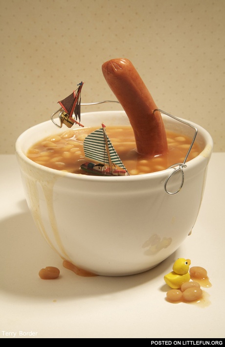 Sausage in the bathtub