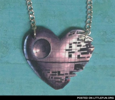 Star Wars Death Star Heart Necklace