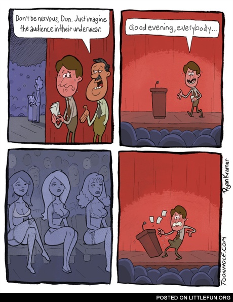 Audience in their underwear