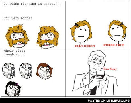 Twins fighting in school