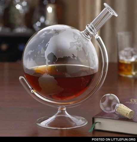Etched Globe Spirits Decanter