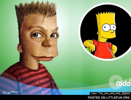 Bart Simpson as a real person