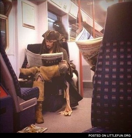 Jack the Sparrow in the subway