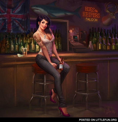 Saloon girl by Will Murai