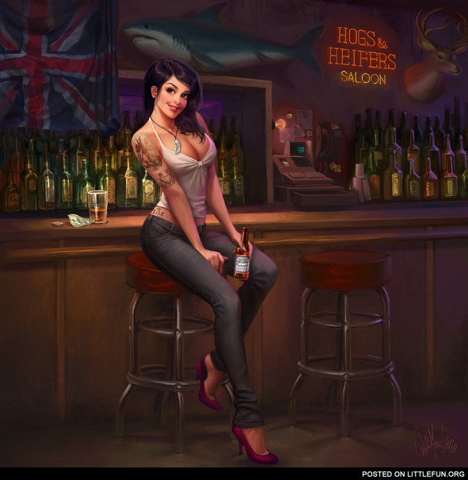 Saloon girl by Will Murai