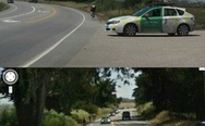 Me taking a picture of the google car