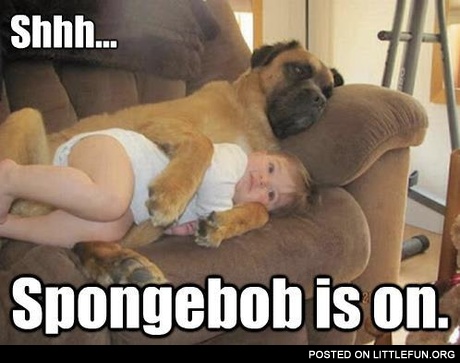 Spongebob is on