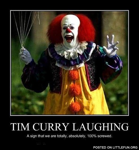 Tim Curry laughing