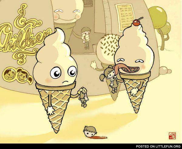 Meanwhile at the parallel Universe. Ice cream.