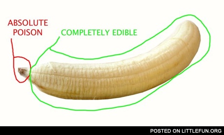 Two sides of banana