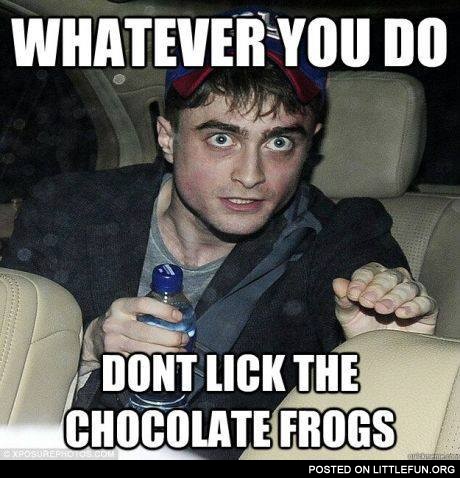 Don't lick the chocolate frogs