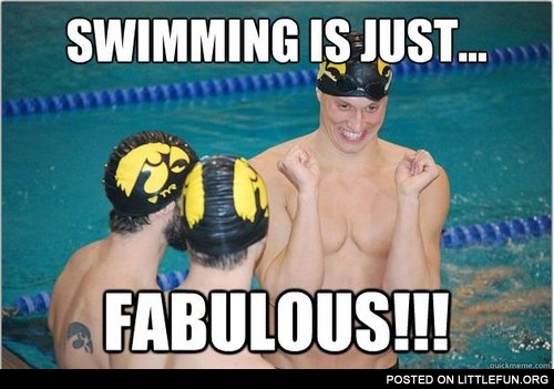 Swimming is just fabulous