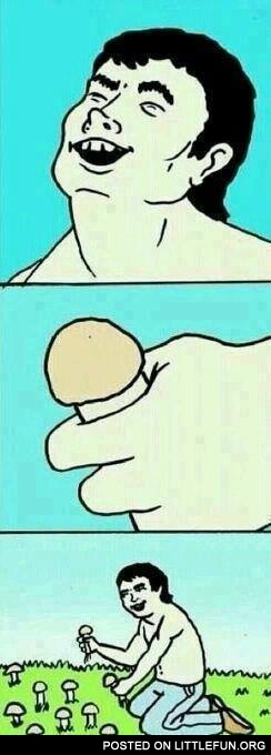 Your dirty mind. Magic mushrooms.