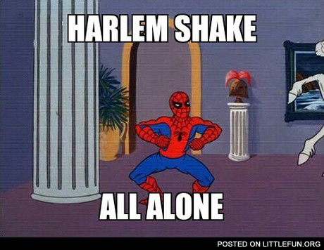 Harlem shake with spider man