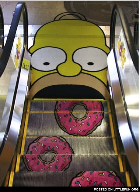 Homer escalator donuts