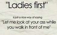 Ladies first