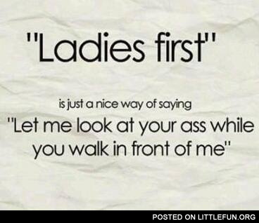 Ladies first