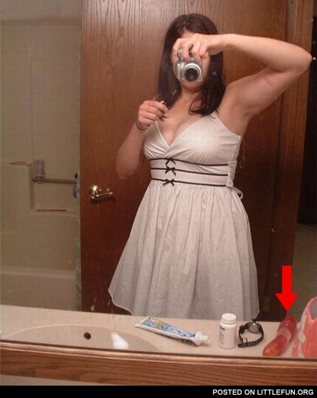 Taking a selfie with a toy. Fail.