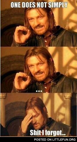 One does not simply