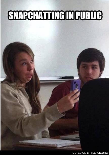 Snapchatting in public
