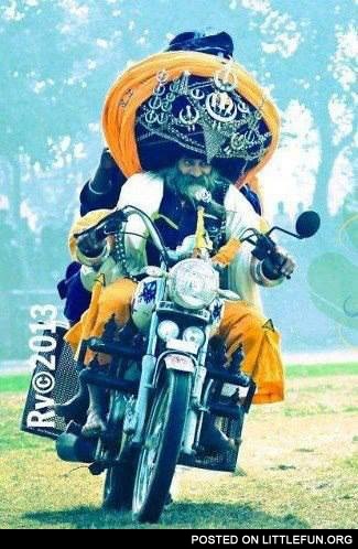 Sikh biker