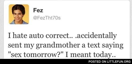 Damn auto correct