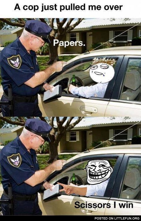 A cop just pulled me over