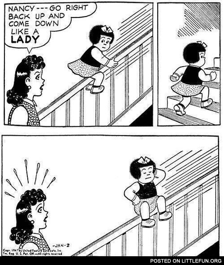 Come down like a lady
