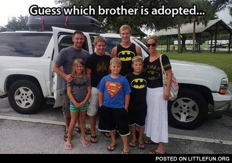 Guess which brother is adopted